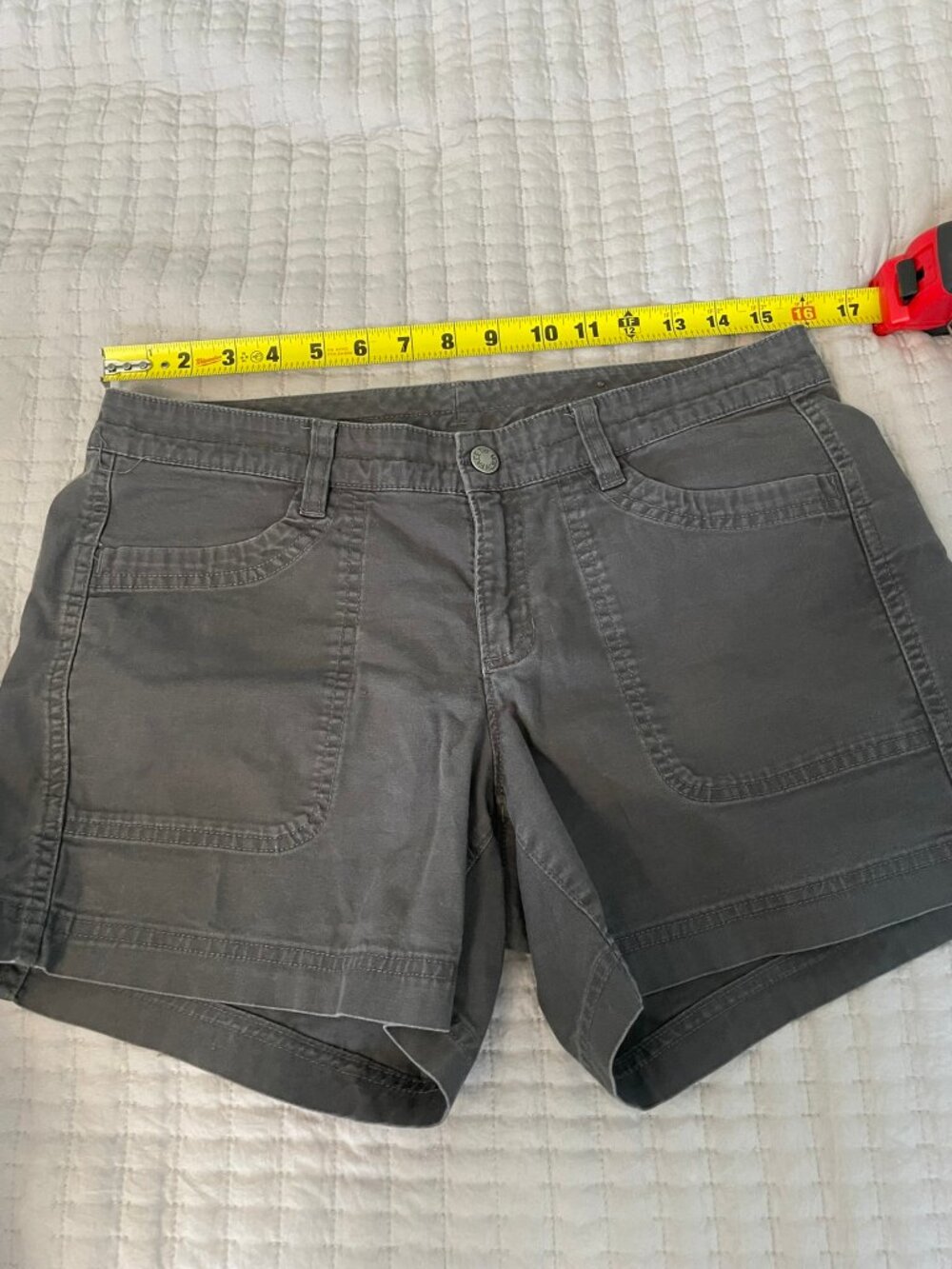 The North Face Womens Shorts 8 Graphite Grey Stretch Cotton Hiking 5 in - Picture 5 of 6